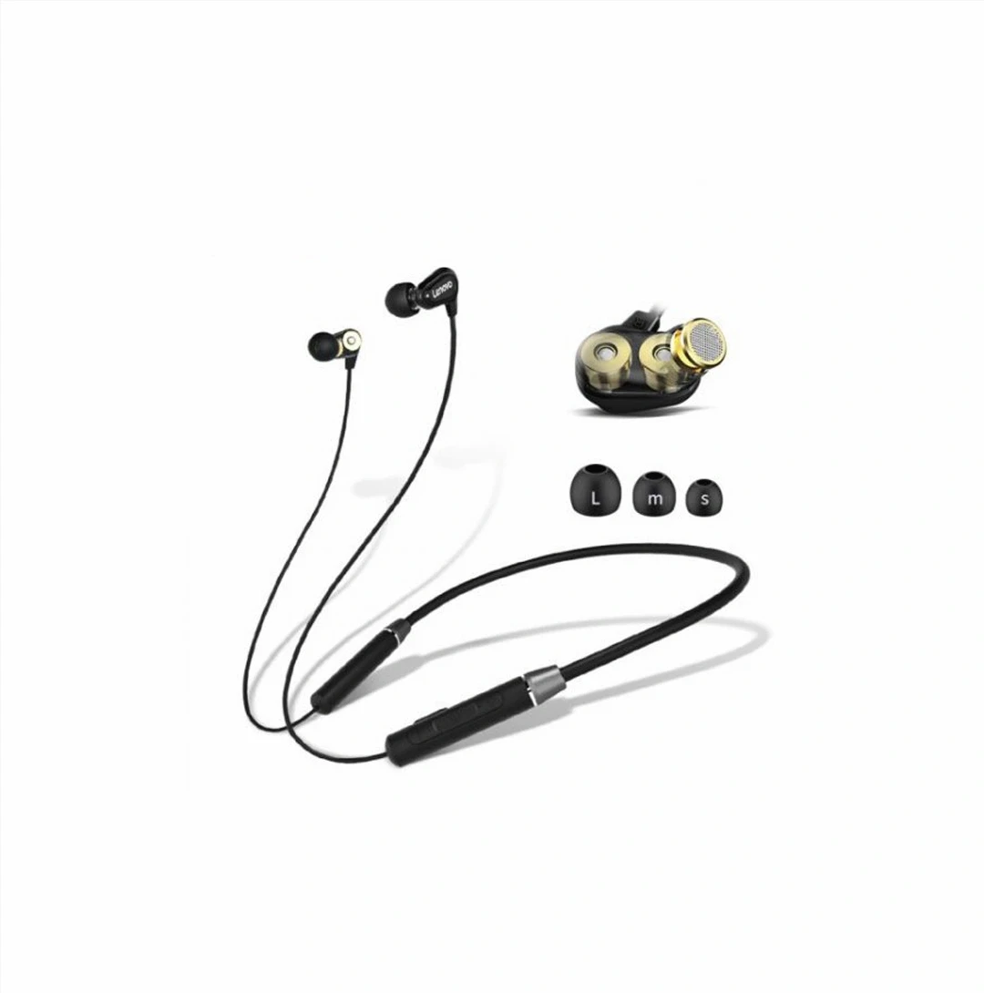 Lenovo HE08 Neckband Dual Dynamic Bluetooth Sports Earphone