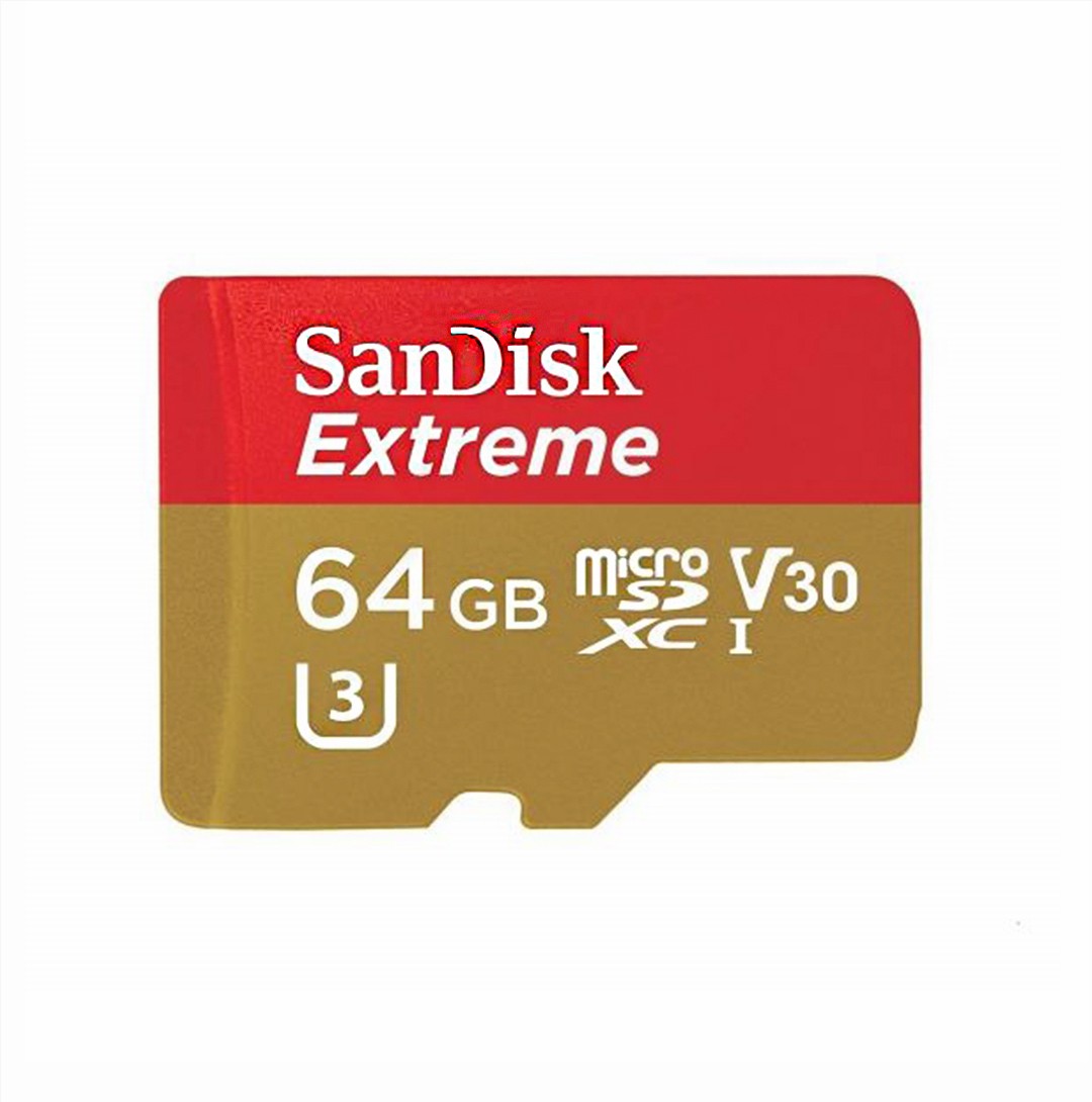 SanDisk 64GB Extreme 4K UHD Supported microSDHC Card