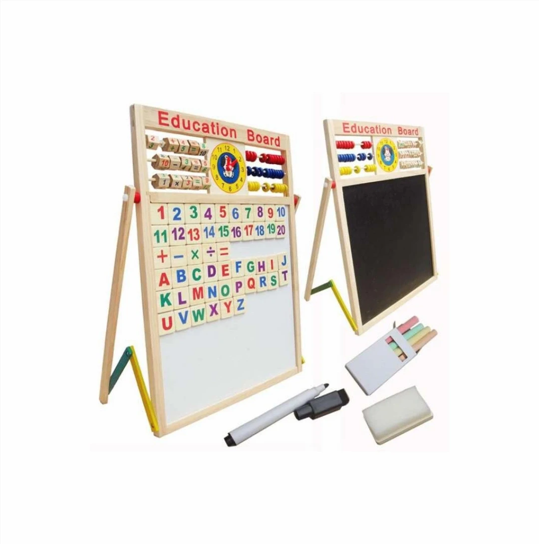 Double Sided Magnetic & Wooden Writing Board Small