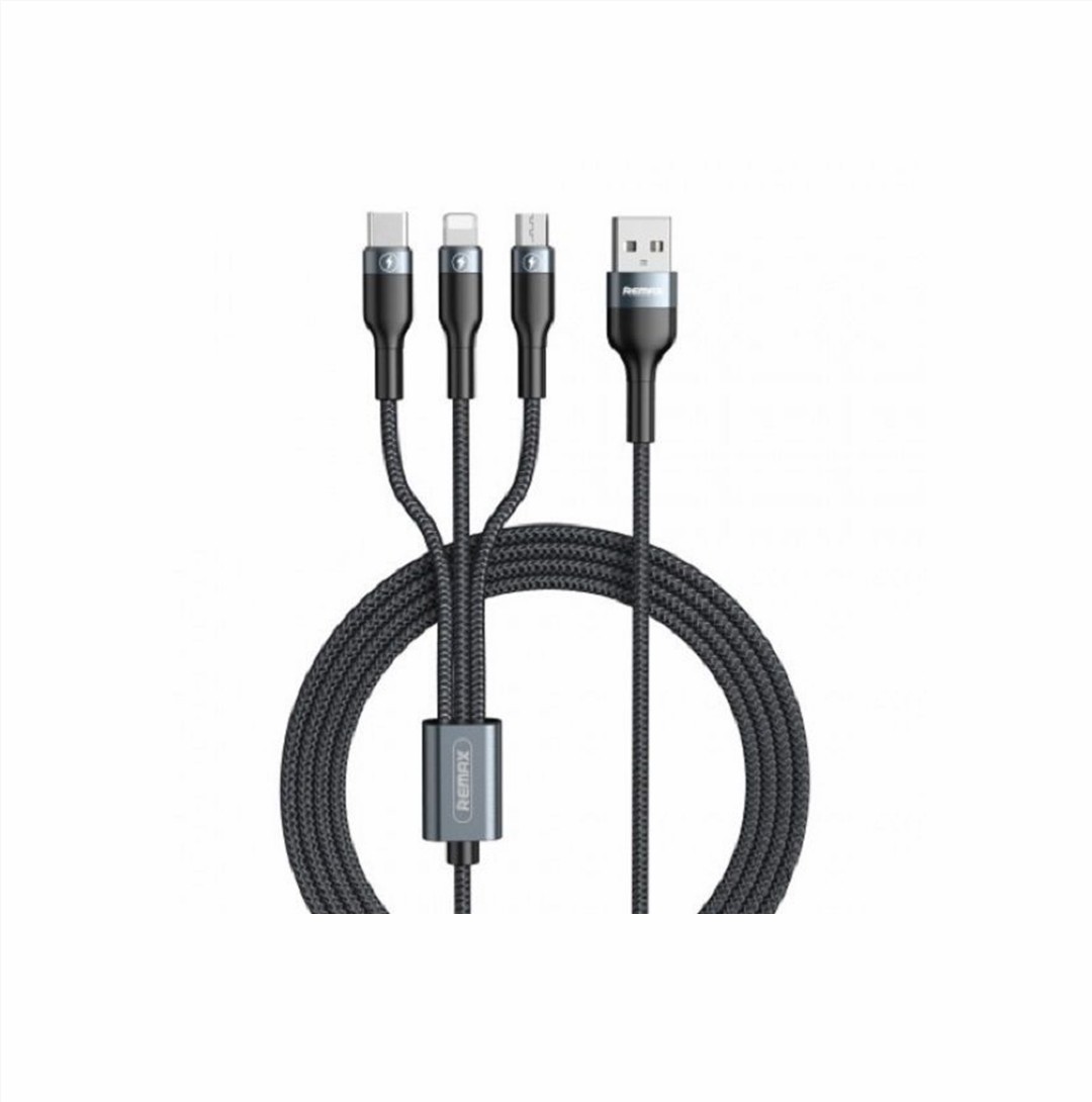 REMAX RC-070TH 2A 1.2M 3 in 1Fast Charging Braided Cable