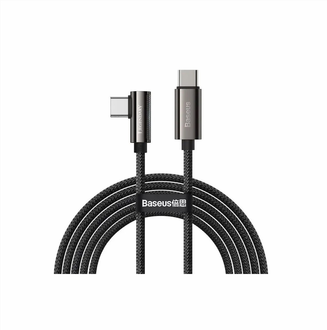 Baseus CATCS-01 Legend Series Elbow Fast Charging Data Cable Type-C to Type-C 100W 1m Black