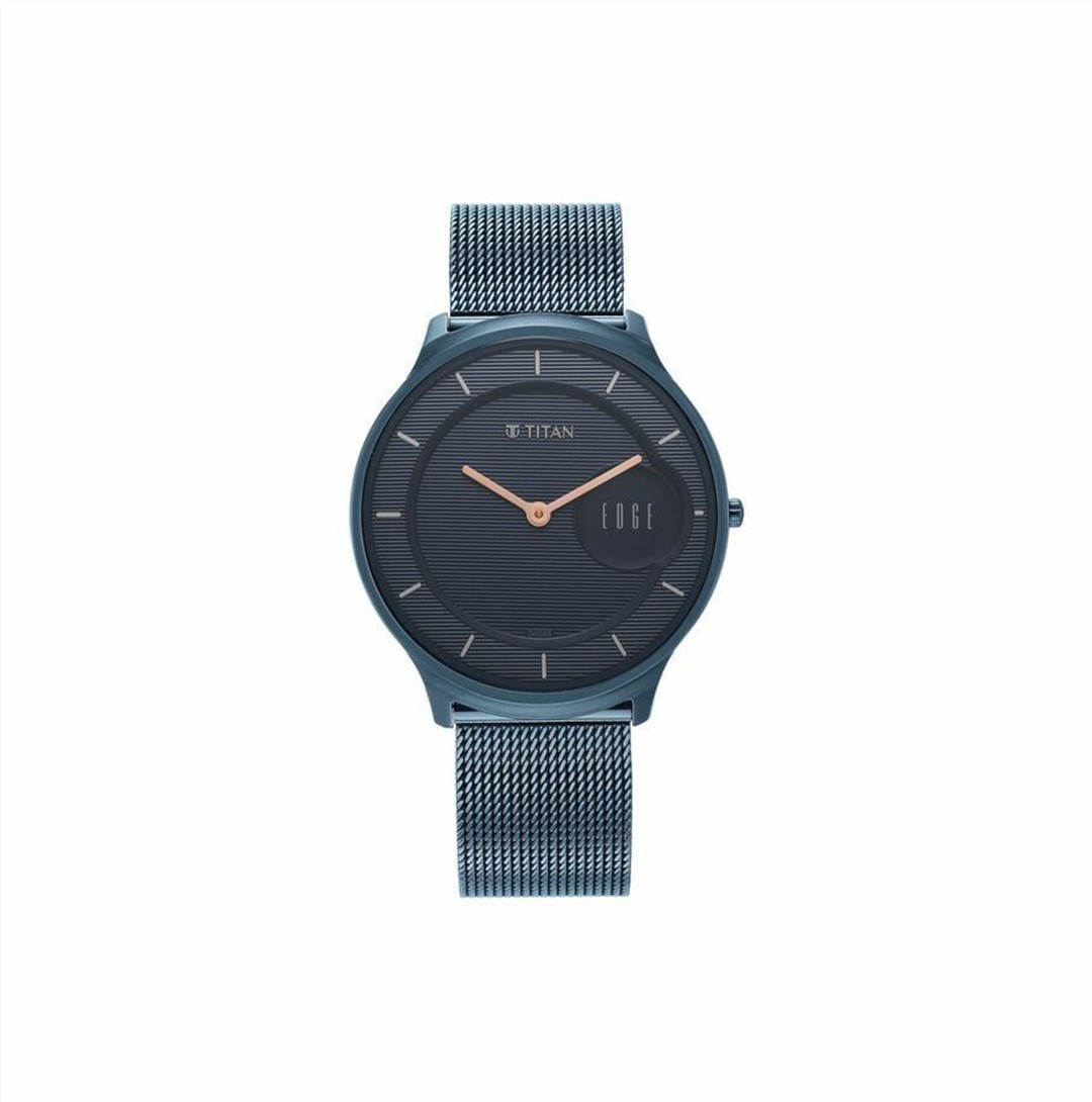 Edge Baseline Blue Dial Stainless Steel Strap Watch Men (NS1843QM01)