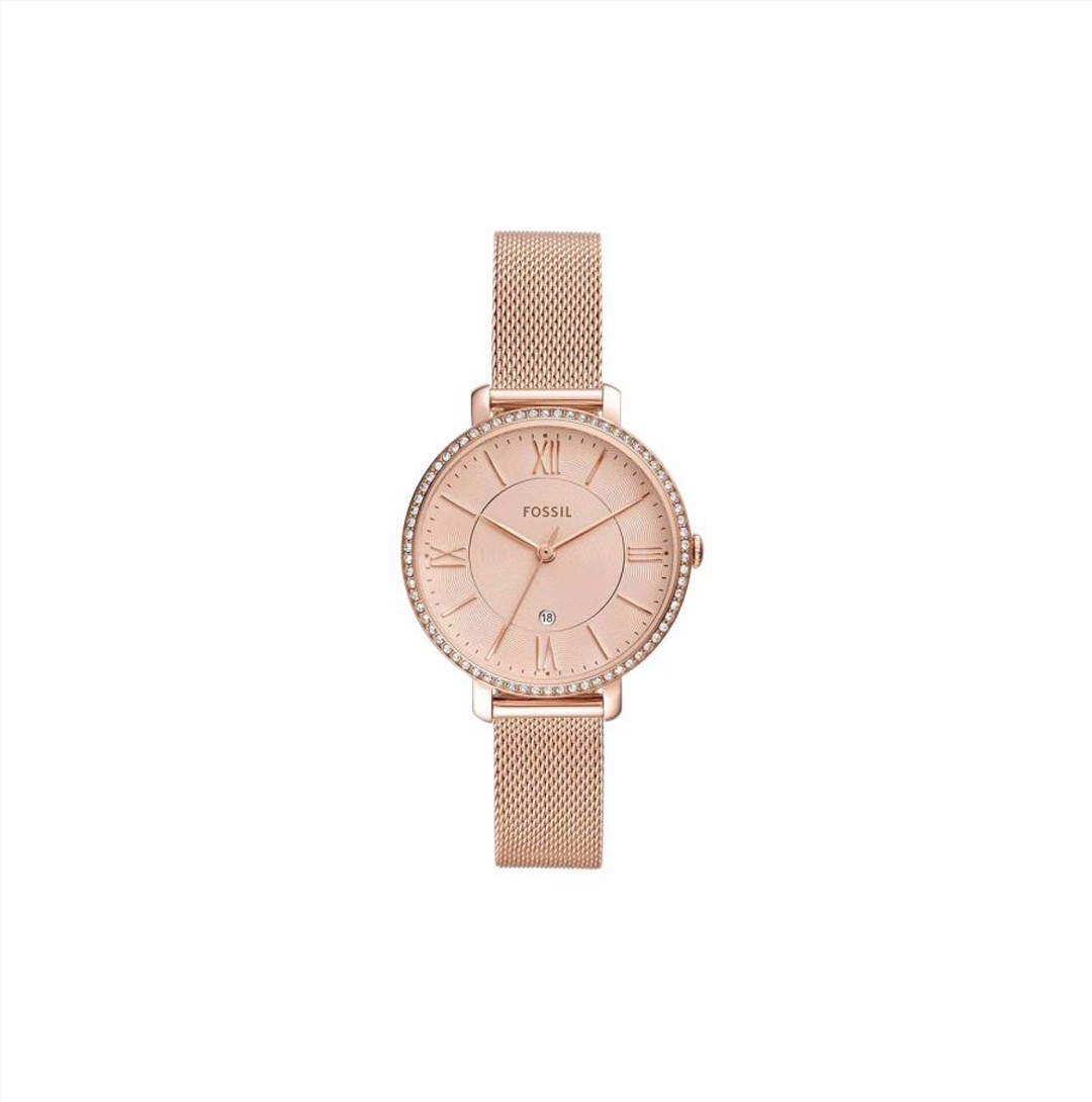 Jacqueline Three-Hand Date Rose Gold-Tone Stainless Steel Watch (ES4628)