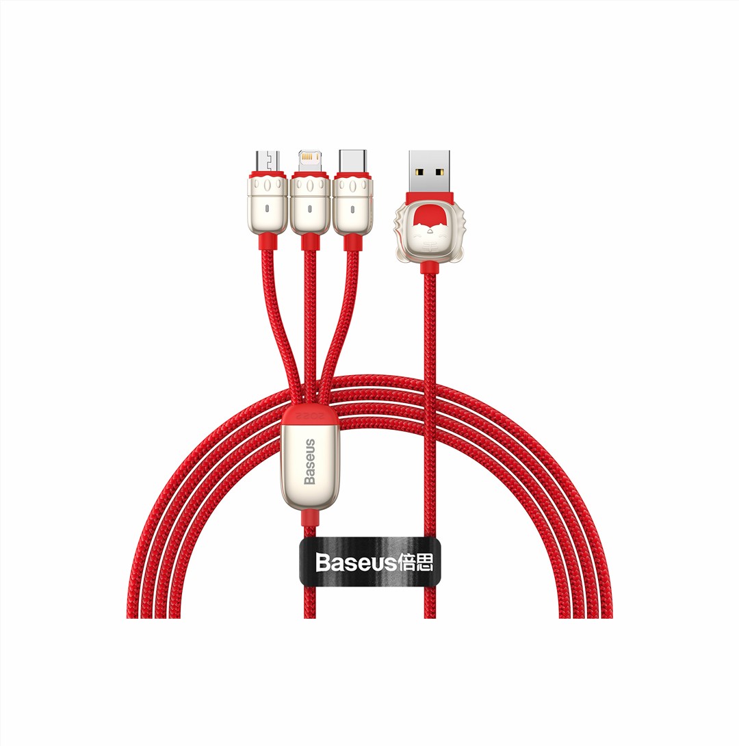 BASEUS Year Of The Tiger 3 IN 1 Cable (CASX010009) Red