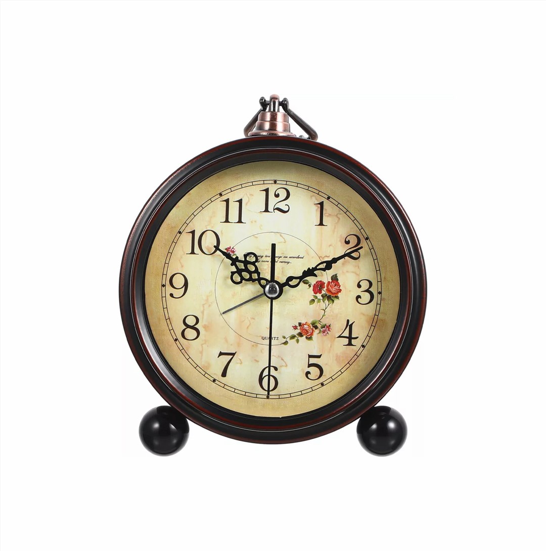 Retro Silent Non Ticking Desktop Alarm Clock