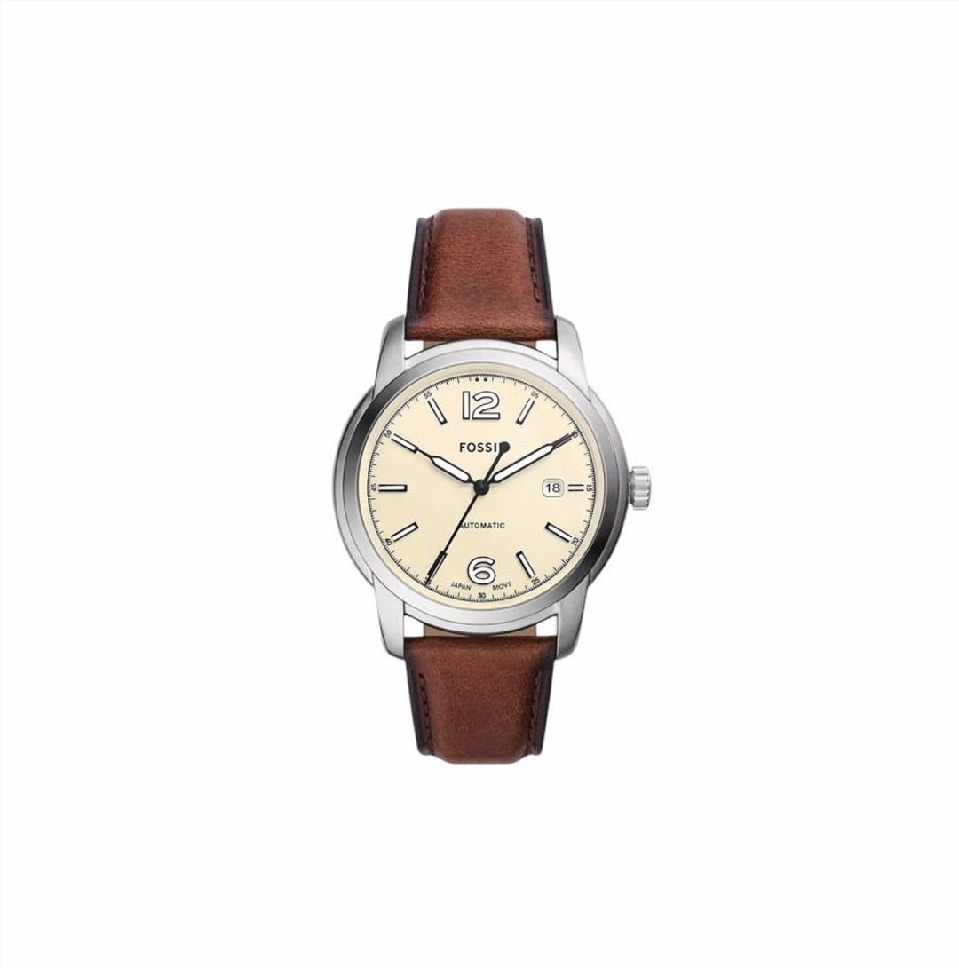 Fossil Heritage Automatic Brown LiteHide™ Leather Watch (ME3221)