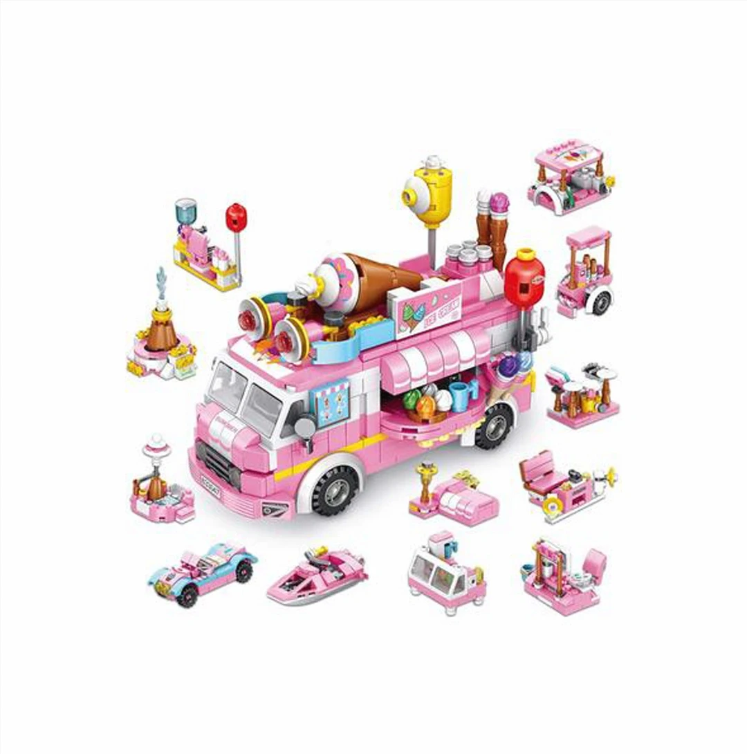 ICE CREAM Car Lego Play Building/Train Blocks Lego Set 12 In 01 633047) || 553 Pcs