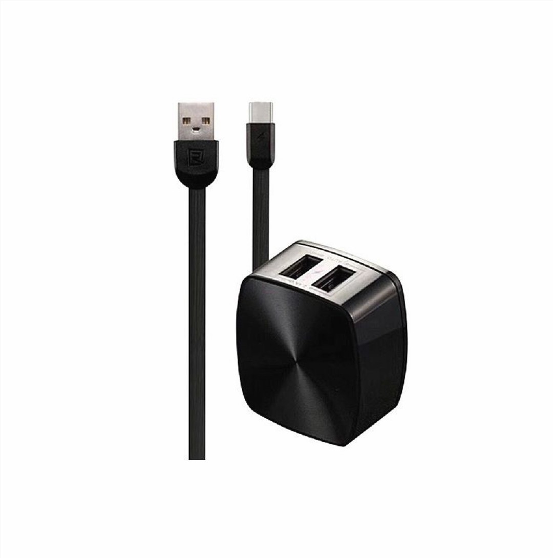 Remax RP-U215 2 USB Port Charger and Micro USB/Type C Data Cable