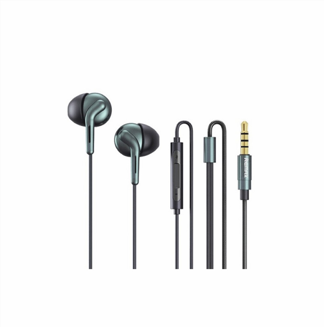 Remax RM-595 Double Moving Coil Semi-In-Ear Wired Headset With Mic HiFi Music Noise Reduction Headset