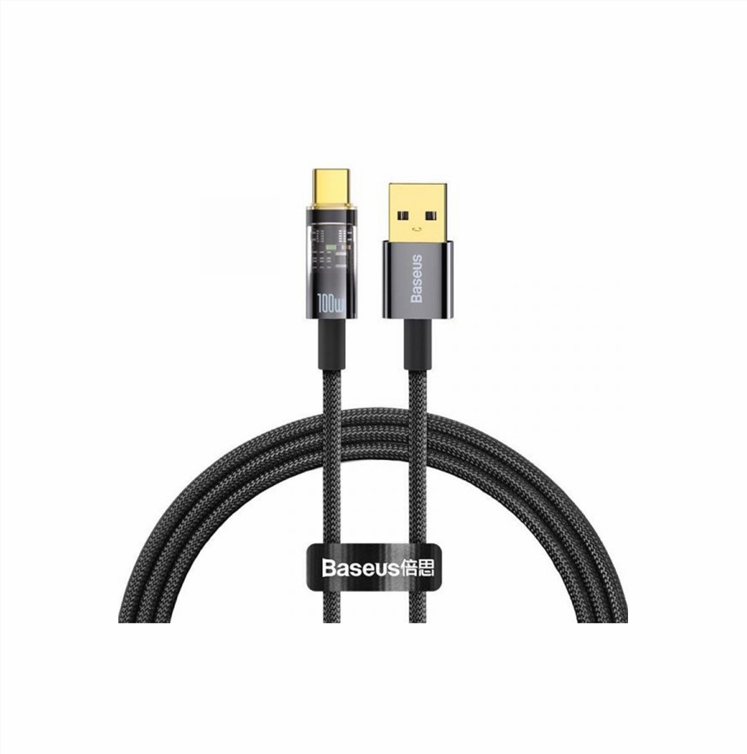 Baseus Explorer Series Auto Power-Off Cable USB to Type-C (100W, 1 Meter)