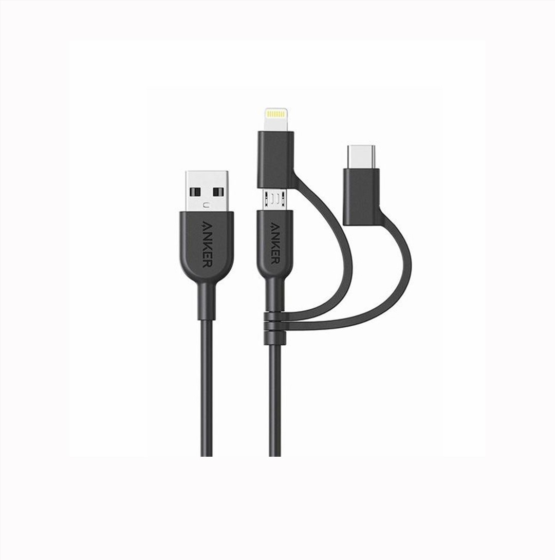 Anker PowerLine II 3-in-1 Cable (A8436H11) – Black