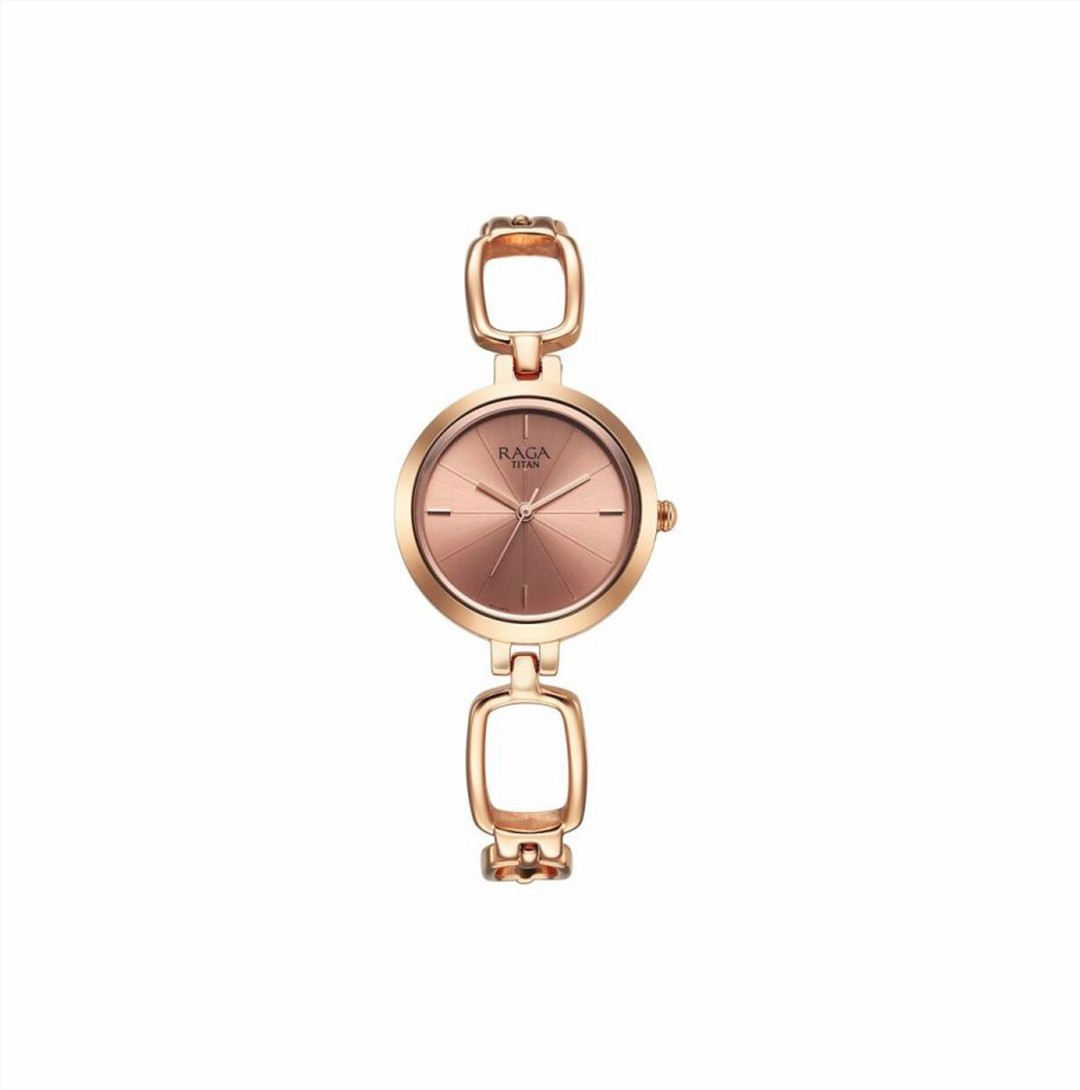 Titan Raga Rose Gold Dial Watch for Women (2725WM01)