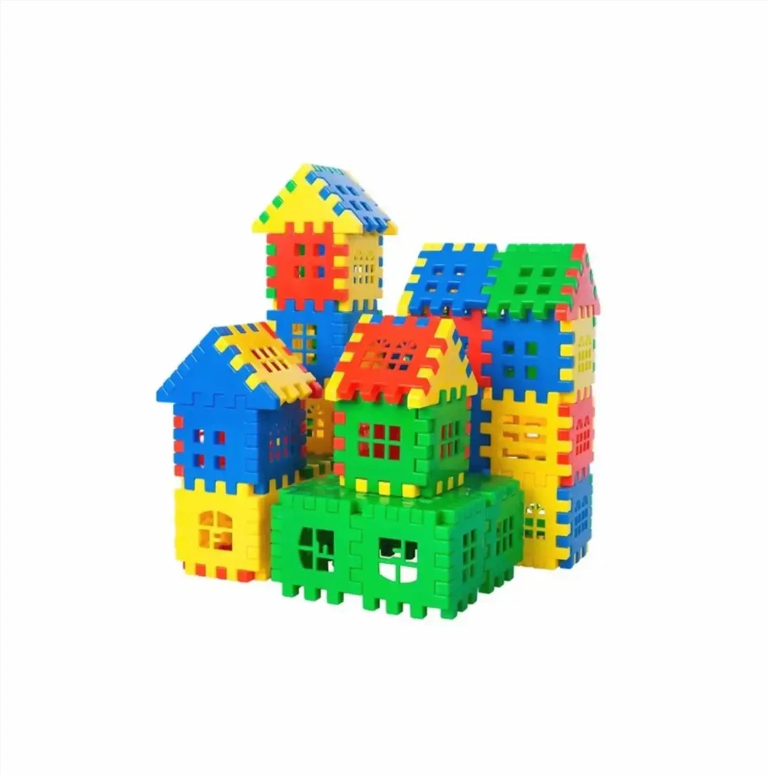 Block Set Educational Building Train Blocks