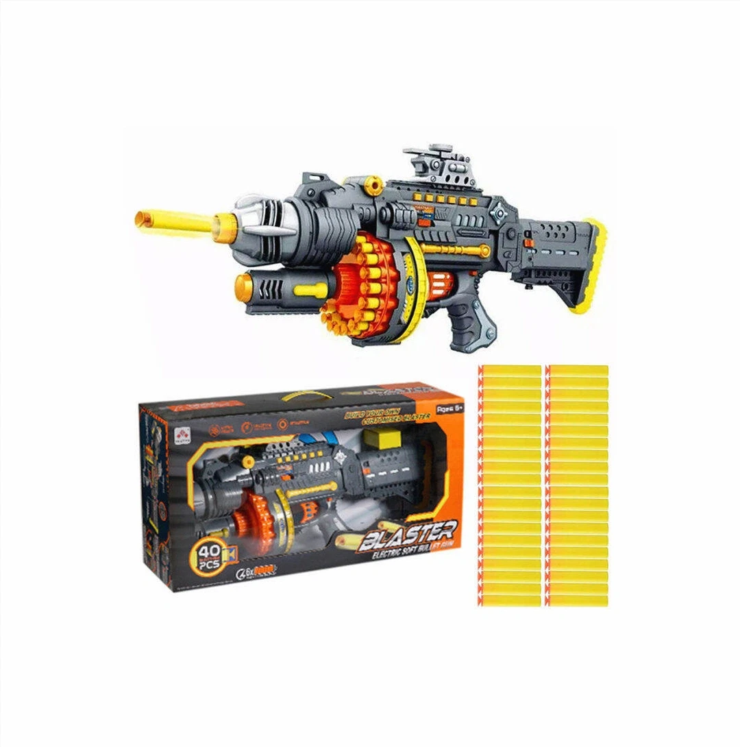 Electric Soft Bullet Gun toy semi-automatic soft shell gun Blaster with 40pcs Soft Bullet