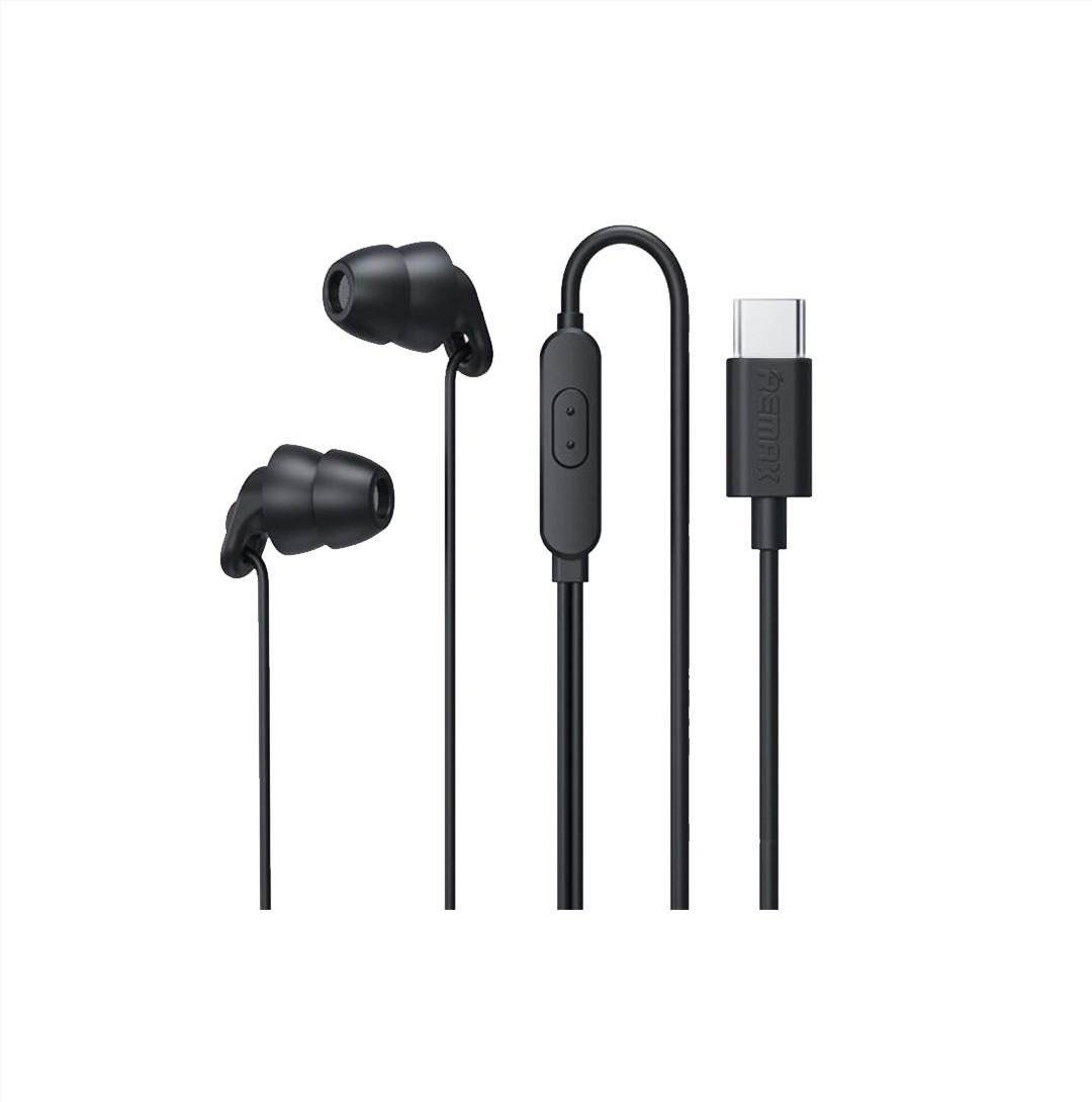 Remax RM-518a Wired Type-C Sleep Earphones - Black